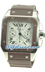 Cartier Santos 100 Chronograph Swiss Replica Watch 13