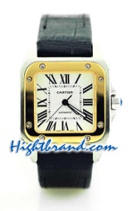 Cartier Santos 100 Two Tone Swiss Replica Watch 5