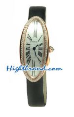 Cartier Baignoire Crash Gold Diamond Ladies Swiss Replica Watch 01