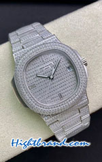 Patek Philippe Nautilus 5711 Diamond Dial Swiss PPF Replica Watch 01