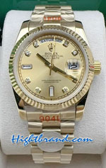 Rolex Day Date Gold 36mm Gold Dial Replica Watch 16