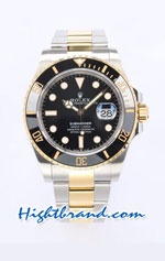 Rolex Submariner Two Tone Gold 3235 Black Dial 41mm Swiss Noob Replica Watch 2