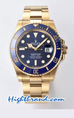 Rolex Submariner Gold 3235 Blue Dial 41mm Swiss Clean Replica Watch 1