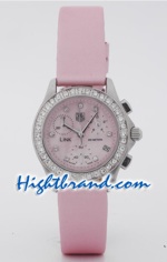 Tag Heuer Link Chronograph Pink Dial Ladies Replica Watch 08