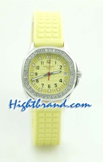 Patek Philippe Aquanaut Yellow Dial Replica Watch 4