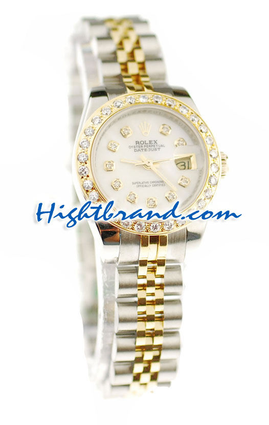Rolex Datejust Two Tone Ladies Replica Watch 37