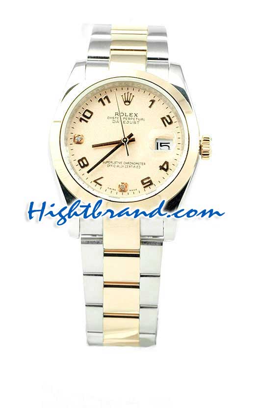 Rolex Replica Datejust Mens Watch - Pink Gold 03