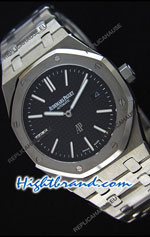 Audemars Piguet Royal Oak Stainless Steel Black Swiss Watch 16