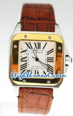 Cartier Replica Santos Swiss Two tone watch 01