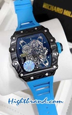 Richard Mille RM035-01 Rafael Blue Rubber Replica Watch 05