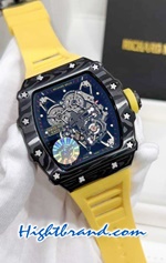 Richard Mille RM035-01 Rafael Yellow Rubber Replica Watch 03