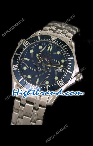 Omega Seamaster 007 Blue Dial Swiss Watch 13