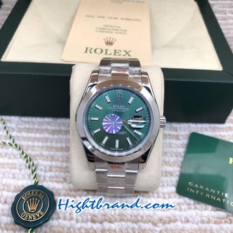 Rolex Datejust CanDY Green Dial 41mm Replica Watch 02