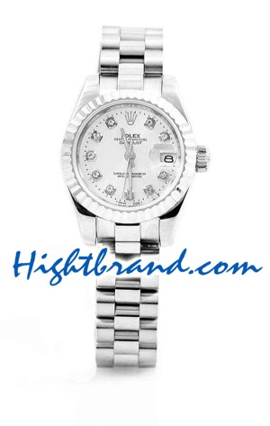 Rolex Replica Datejust Silver Ladies Watch 06