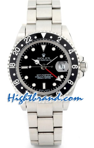 Rolex GMT Silver Replica Watch 01