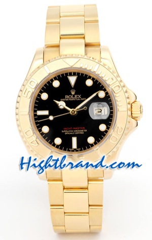 Rolex Yacht Master Gold Black Face 1