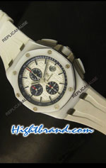 Audemars Piguet Royal Oak Offshore White Ceramic Swiss Watch 14