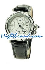 Cartier De Pasha Power Reserve Leather Watch 04