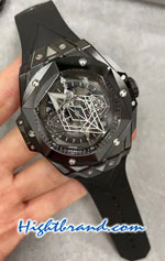 Hublot Big Bang Unico Sang Bleu Black Ceramic 45MM Swiss ZF Replica Watch 01