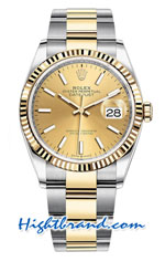 Rolex Datejust 41mm Two Tone Gold Dial Swiss Replica Watch 13