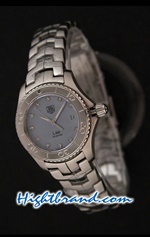 Tag Heuer Link Blue Dial Ladies 26mm Swiss Replica Watch 04