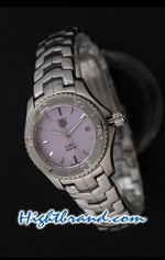 Tag Heuer Link Pink Dial Ladies 26mm Swiss Replica Watch 01