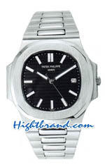 Patek Philippe Nautilus ฺBlack Dial Replica Watch 06