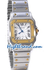 Cartier Santos Two Tone Mens