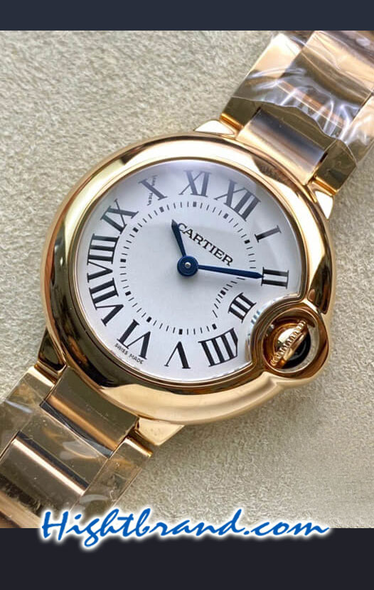 Cartier De Ballon Gold Casing 28MM Ladies Swiss V6 Replica Watch 11