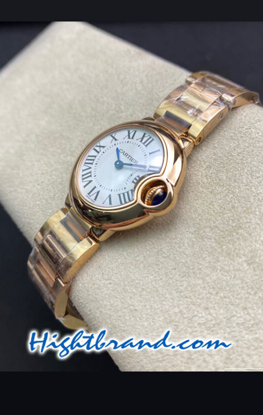 Cartier De Ballon Gold Casing 28MM Ladies Swiss V6 Replica Watch 11