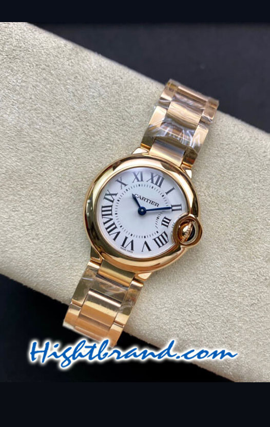 Cartier De Ballon Gold Casing 28MM Ladies Swiss V6 Replica Watch 11