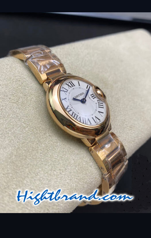 Cartier De Ballon Gold Casing 28MM Ladies Swiss V6 Replica Watch 11