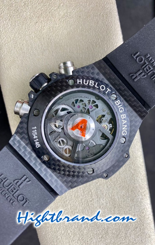 Hublot Unico Big Bang Carbon Black Dial 45MM Swiss HB Replica Watch 17