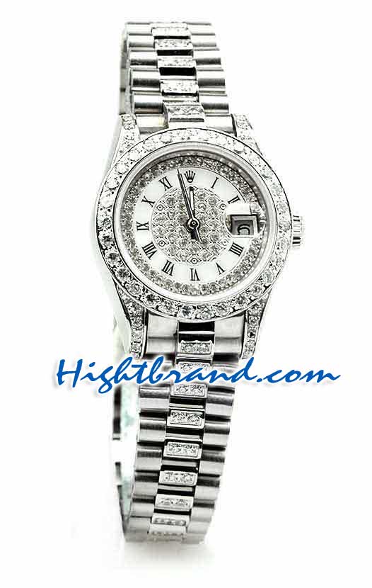 Rolex Replica Datejust Silver Ladies Watch 02