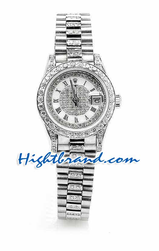 Rolex Replica Datejust Silver Ladies Watch 02