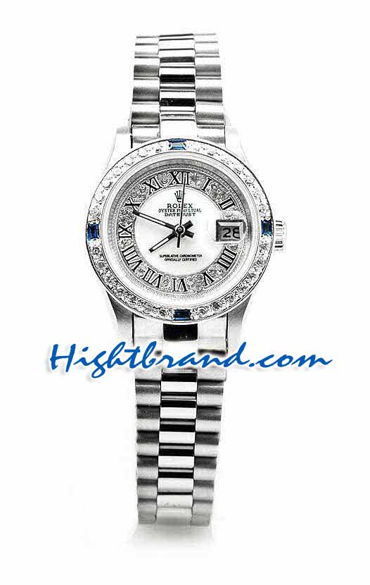 Rolex Replica Datejust Silver Ladies Watch 04