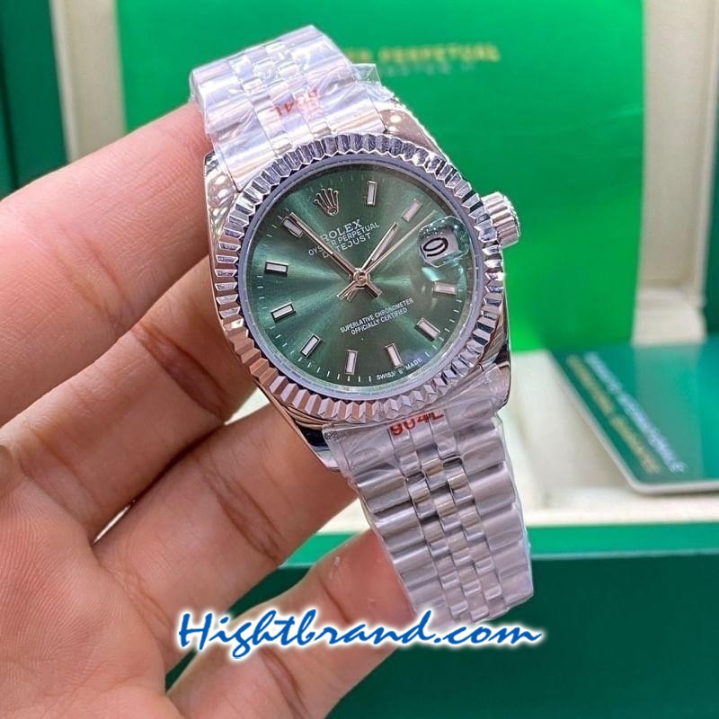 Rolex DateJust Green Dial Jubilee 31mm Replica Watch 02
