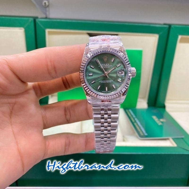 Rolex DateJust Green Dial Jubilee 31mm Replica Watch 02