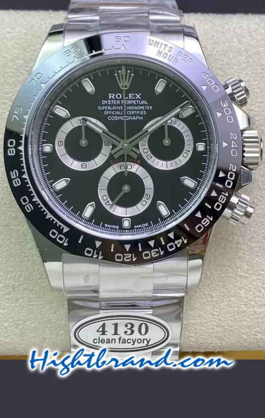Rolex Daytona Ceramic Black Dial Swiss Clean Replica Watch 28