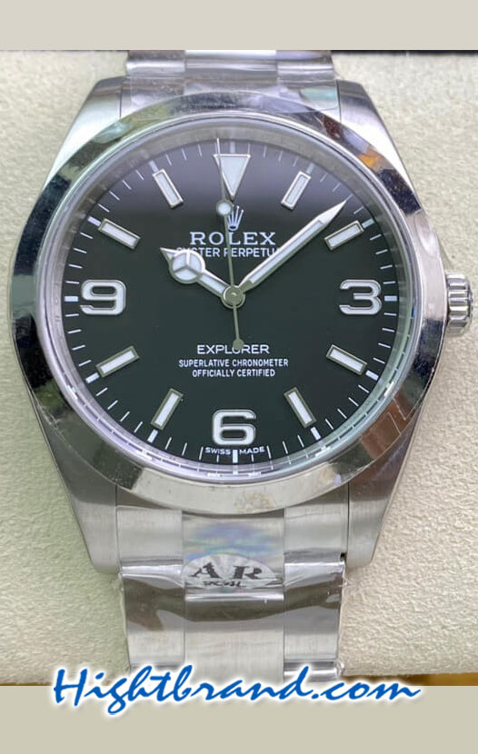 Rolex Explorer I Black Dial 36mm Swiss AR Replica Watch 03