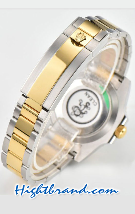 Rolex Submariner Two Tone Gold 3135 Blue Dial Swiss Clean Replica Watch 4