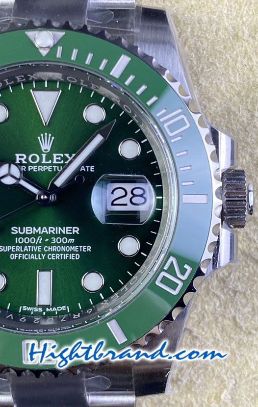 Rolex Submariner Green Dial Hulk Ceramic 40mm Swiss 3135 Clean Replica Watch 02