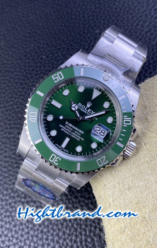 Rolex Submariner Green Dial Hulk Ceramic 40mm Swiss 3135 Clean Replica Watch 02