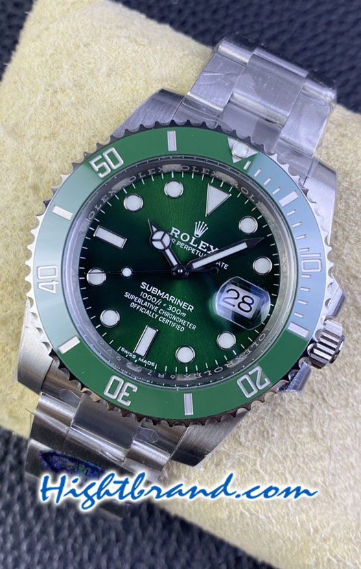 Rolex Submariner Green Dial Hulk Ceramic 40mm Swiss 3135 Clean Replica Watch 02