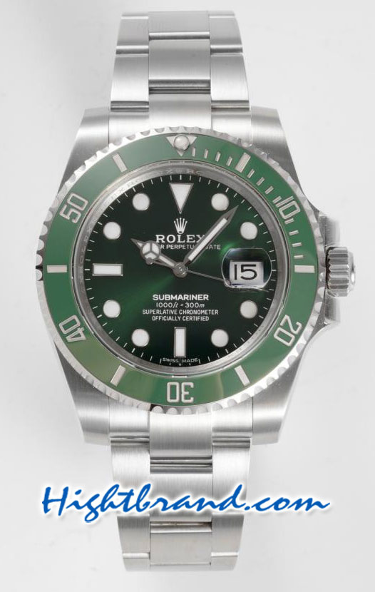 Rolex Submariner Ceramic Green Dial Hulk 41mm Swiss Model 3235 Noob Replica Watch 12