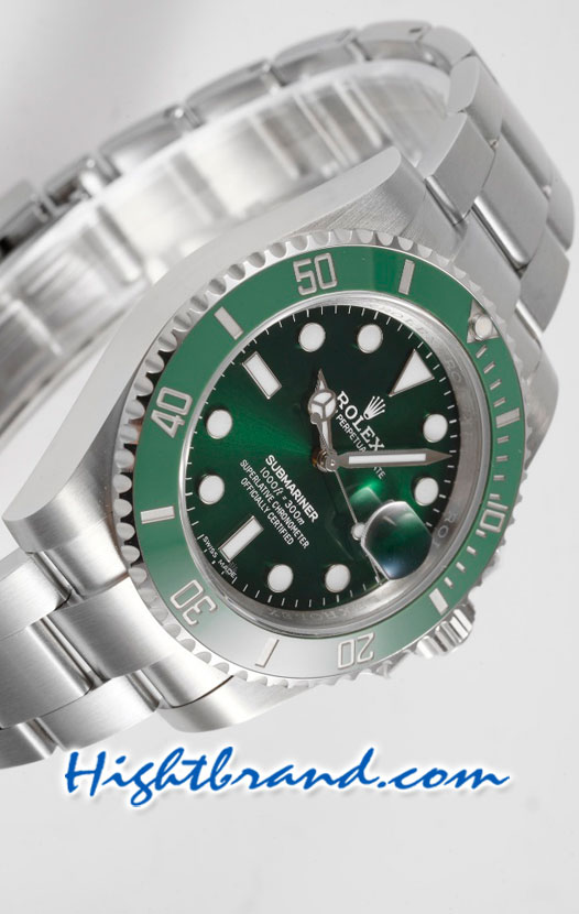 Rolex Submariner Ceramic Green Dial Hulk 41mm Swiss Model 3235 Noob Replica Watch 12