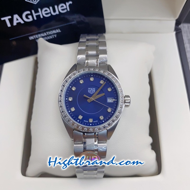 Tag Heuer Diamond Blue Dial Ladies 33mm Replica Watch 04