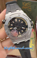 Audemars Piguet Diver Black Dial Rubble 42mm Replica Watch 06