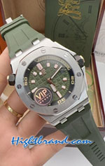 Audemars Piguet Diver Green Dial Rubble 42mm Replica Watch 05