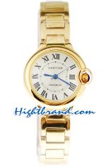 Ballon Blue De Cartier Yellow Gold Ladies Replica Watch 4